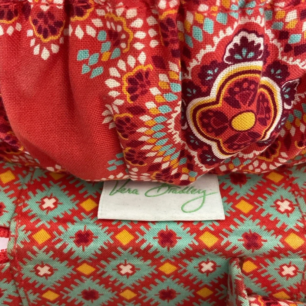 Retired Vera Bradley Coral Travel Jewelry box Case